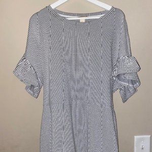 Black and white stripped dress